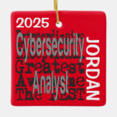 Cybersecurity Analyst Extraordinaire CUSTOM セラミックオーナメント (正面)