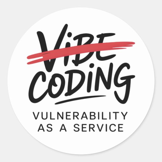 Cybersecurity hacker network security ラウンドシール (正面)