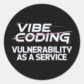 Cybersecurity hacker network security ラウンドシール (正面)