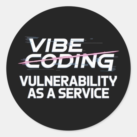 Cybersecurity hacker network security ラウンドシール (正面)