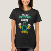 Cybersecurity It Analyst For Beer Certified Tech S Tシャツ (正面)