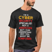 Cybersecurity IT Analyst Magician Certified Tech S Tシャツ (正面)