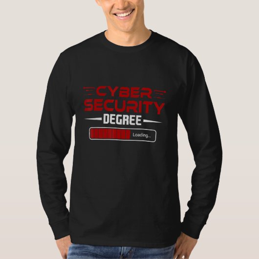 Cybersecurity Red Degree, Funny Cybersecurity Cybe Tシャツ (正面)