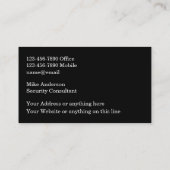 Cybersecurity Servicesの両面 名刺 (裏面)