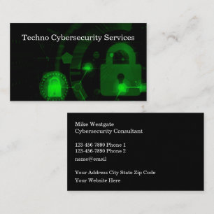 CyberSecurity Servicesモダンの両面 名刺