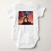 CyberTee Lab:ロボットはっきりした愛好家のためのデザイン ベビーボディスーツ (裏面)