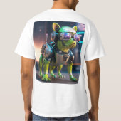 CyberTee Lab：ロボットはっきりした愛好家のためのデザイン Tシャツ (裏面)