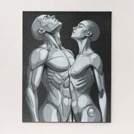 Cyborg Couple Futuristic Jigsaw Puzzle ジグソーパズル