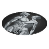 Cyborg Couple Round Glass Cutting Board カッティングボード (角)