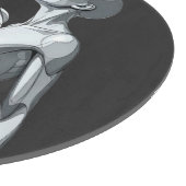 Cyborg Couple Round Glass Cutting Board カッティングボード (角)
