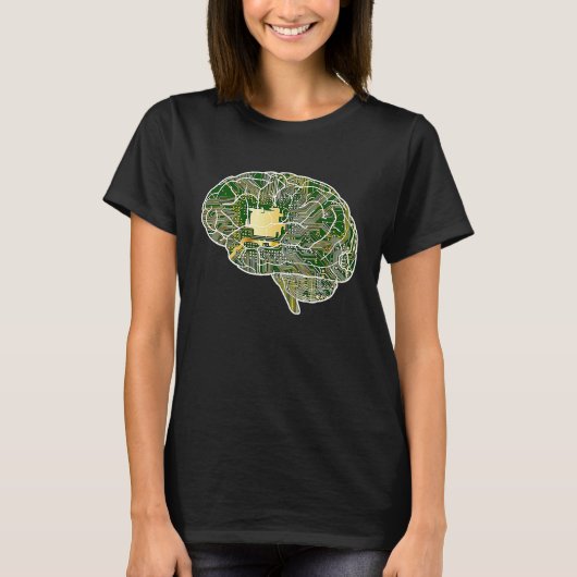 Cyborg Cybernetic Brain Tシャツ (正面)