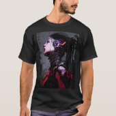 Cyborg Girl Urban Cyberpunk Style Tシャツ (正面)