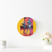 Cyborg Party Girls III ラウンド壁時計 (ホーム)