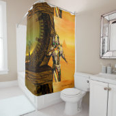 CYBORG TITAN, DESERT HYPERION Science Fictionサイエンス シャワーカーテン (インサイチュ)