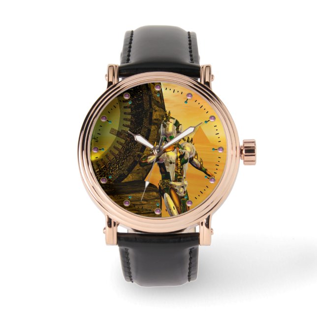 CYBORG TITAN, DESERT HYPERION Science Fictionサイエンス 腕時計 (正面)