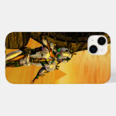 CYBORG TITAN, DESERT HYPERION Science Fictionサイエンス Case-Mate iPhoneケース (裏面 (横))