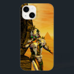CYBORG TITAN, DESERT HYPERION Science Fictionサイエンス Case-Mate iPhone 14ケース<br><div class="desc">黄色芸術的、緑、茶色、白の色でカラフルと明るいSF画像。彼の反射クロムメタリックなキャラペ鮮やかースとHyperionからのタイタンのサイボーグは、ピラミッドと超現実的な環境で、熱い太陽、エジプトの風景に似た砂漠、3D映画Hyperion Worldからのアニメーションフレーム。クリスマスや休日、特別な機会に贈る美しい贈り物でもある。</div>