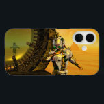 CYBORG TITAN, DESERT HYPERION Science Fictionサイエンス iPhone 16ケース<br><div class="desc">黄色芸術的、緑、茶色、白の色でカラフルと明るいSF画像。彼の反射クロムメタリックなキャラペ鮮やかースとHyperionからのタイタンのサイボーグは、ピラミッドと超現実的な環境で、熱い太陽、エジプトの風景に似た砂漠、3D映画Hyperion Worldからのアニメーションフレーム。クリスマスや休日、特別な機会に贈る美しい贈り物でもある。</div>