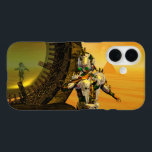 CYBORG TITAN, DESERT HYPERION Science Fictionサイエンス iPhone 16ケース<br><div class="desc">黄色芸術的、緑、茶色、白の色でカラフルと明るいSF画像。彼の反射クロムメタリックなキャラペ鮮やかースとHyperionからのタイタンのサイボーグは、ピラミッドと超現実的な環境で、熱い太陽、エジプトの風景に似た砂漠、3D映画Hyperion Worldからのアニメーションフレーム。クリスマスや休日、特別な機会に贈る美しい贈り物でもある。</div>