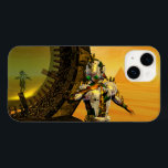 CYBORG TITAN, DESERT HYPERION Science Fictionサイエンス Case-Mate iPhone 14ケース<br><div class="desc">黄色芸術的、緑、茶色、白の色でカラフルと明るいSF画像。彼の反射クロムメタリックなキャラペ鮮やかースとHyperionからのタイタンのサイボーグは、ピラミッドと超現実的な環境で、熱い太陽、エジプトの風景に似た砂漠、3D映画Hyperion Worldからのアニメーションフレーム。クリスマスや休日、特別な機会に贈る美しい贈り物でもある。</div>