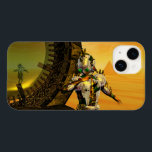 CYBORG TITAN, DESERT HYPERION Science Fictionサイエンス Case-Mate iPhone 14ケース<br><div class="desc">黄色芸術的、緑、茶色、白の色でカラフルと明るいSF画像。彼の反射クロムメタリックなキャラペ鮮やかースとHyperionからのタイタンのサイボーグは、ピラミッドと超現実的な環境で、熱い太陽、エジプトの風景に似た砂漠、3D映画Hyperion Worldからのアニメーションフレーム。クリスマスや休日、特別な機会に贈る美しい贈り物でもある。</div>
