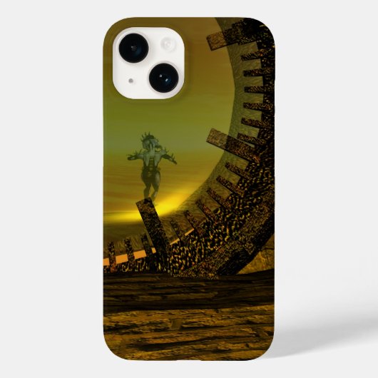 CYBORG TITAN, DESERT HYPERION Science Fictionサイエンス Case-Mate iPhoneケース (裏面)
