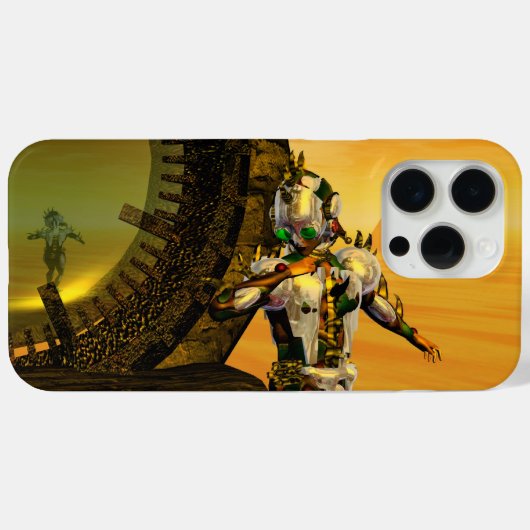 CYBORG TITAN, DESERT HYPERION Science Fictionサイエンス Case-Mate iPhoneケース (裏面 (横))
