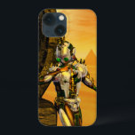 CYBORG TITAN, DESERT HYPERION Science Fictionサイエンス iPhone 13 Miniケース<br><div class="desc">黄色芸術的、緑、茶色、白の色でカラフルと明るいSF画像。彼の反射クロムメタリックなキャラペ鮮やかースとHyperionからのタイタンのサイボーグは、ピラミッドと超現実的な環境で、熱い太陽、エジプトの風景に似た砂漠、3D映画Hyperion Worldからのアニメーションフレーム。クリスマスや休日、特別な機会に贈る美しい贈り物でもある。</div>
