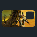 CYBORG TITAN, DESERT HYPERION Science Fictionサイエンス iPhone 13 Proケース<br><div class="desc">黄色芸術的、緑、茶色、白の色でカラフルと明るいSF画像。彼の反射クロムメタリックなキャラペ鮮やかースとHyperionからのタイタンのサイボーグは、ピラミッドと超現実的な環境で、熱い太陽、エジプトの風景に似た砂漠、3D映画Hyperion Worldからのアニメーションフレーム。クリスマスや休日、特別な機会に贈る美しい贈り物でもある。</div>