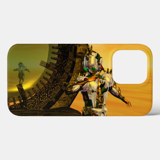 CYBORG TITAN, DESERT HYPERION Science Fictionサイエンス Case-Mate iPhoneケース (裏面 (横))