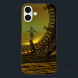 CYBORG TITAN, DESERT HYPERION Science Fictionサイエンス iPhone 16 Plusケース<br><div class="desc">黄色芸術的、緑、茶色、白の色でカラフルと明るいSF画像。彼の反射クロムメタリックなキャラペ鮮やかースとHyperionからのタイタンのサイボーグは、ピラミッドと超現実的な環境で、熱い太陽、エジプトの風景に似た砂漠、3D映画Hyperion Worldからのアニメーションフレーム。</div>