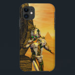 CYBORG TITAN, DESERT HYPERION Science Fictionサイエンス iPhone 11 ケース<br><div class="desc">黄色芸術的、緑、茶色、白の色でカラフルと明るいSF画像。彼の反射クロムメタリックなキャラペ鮮やかースとHyperionからのタイタンのサイボーグは、ピラミッドと超現実的な環境で、熱い太陽、エジプトの風景に似た砂漠、3D映画Hyperion Worldからのアニメーションフレーム。クリスマスや休日、特別な機会に贈る美しい贈り物でもある。</div>