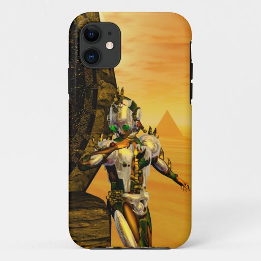 CYBORG TITAN, DESERT HYPERION Science Fictionサイエンス Case-Mate iPhoneケース (裏面)