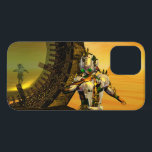 CYBORG TITAN, DESERT HYPERION Science Fictionサイエンス iPhone 12ケース<br><div class="desc">黄色芸術的、緑、茶色、白の色でカラフルと明るいSF画像。彼の反射クロムメタリックなキャラペ鮮やかースとHyperionからのタイタンのサイボーグは、ピラミッドと超現実的な環境で、熱い太陽、エジプトの風景に似た砂漠、3D映画Hyperion Worldからのアニメーションフレーム。クリスマスや休日、特別な機会に贈る美しい贈り物でもある。</div>