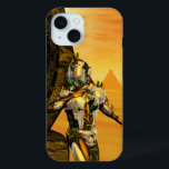 CYBORG TITAN, DESERT HYPERION Science Fictionサイエンス iPhone 15ケース<br><div class="desc">黄色芸術的、緑、茶色、白の色でカラフルと明るいSF画像。彼の反射クロムメタリックなキャラペ鮮やかースとHyperionからのタイタンのサイボーグは、ピラミッドと超現実的な環境で、熱い太陽、エジプトの風景に似た砂漠、3D映画Hyperion Worldからのアニメーションフレーム。</div>