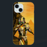 CYBORG TITAN, DESERT HYPERION Science Fictionサイエンス iPhone 15ケース<br><div class="desc">黄色芸術的、緑、茶色、白の色でカラフルと明るいSF画像。彼の反射クロムメタリックなキャラペ鮮やかースとHyperionからのタイタンのサイボーグは、ピラミッドと超現実的な環境で、熱い太陽、エジプトの風景に似た砂漠、3D映画Hyperion Worldからのアニメーションフレーム。</div>