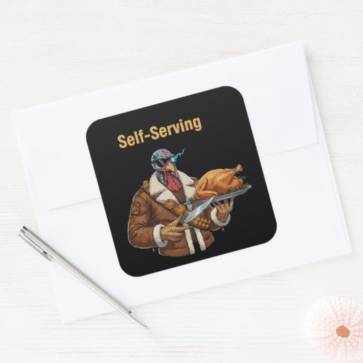  Cyborg Turkey's Thanksgiving Revenge スクエアシール (封筒)