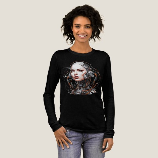 Cyborg weiblich トライブレンドＴシャツ (正面全体)