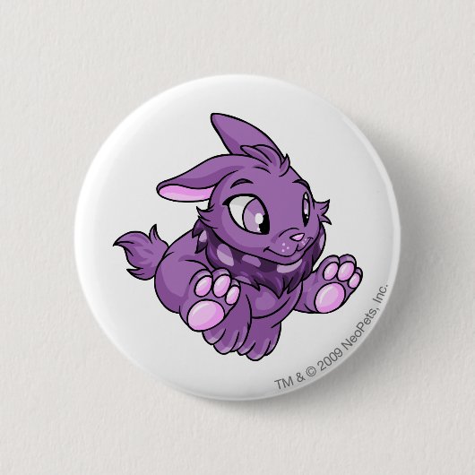 Cybunnyの紫色 缶バッジ (正面)