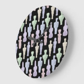 Cycladic Figurines ラージ壁時計 (傾斜)