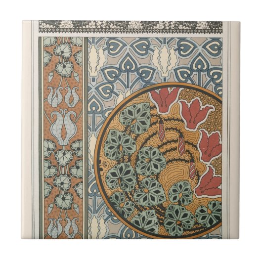 Cyclamen 3バイモーリス・ピラード・ヴェルヌイユ タイル (正面)