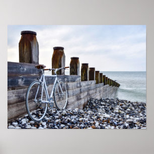 Cycle at beach ポスター