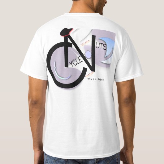 CycleNutsのロゴの人のTシャツ Tシャツ (裏面)