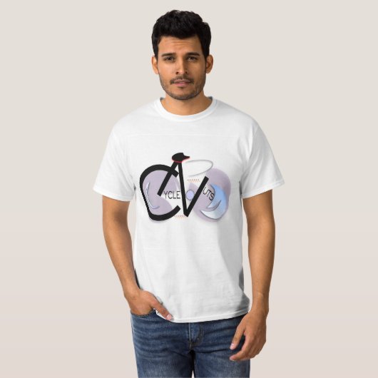 CycleNutsのロゴの人のTシャツ Tシャツ (正面フル)