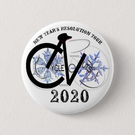 CycleNutsの新年の解像度ツアー2020ボタン 缶バッジ (正面)