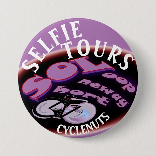 CycleNuts SOL Selfie Tours 缶バッジ (正面)
