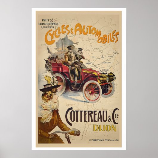 Cycles + Automobiles Cottereau et Cie, ディジョン ポスター (正面)