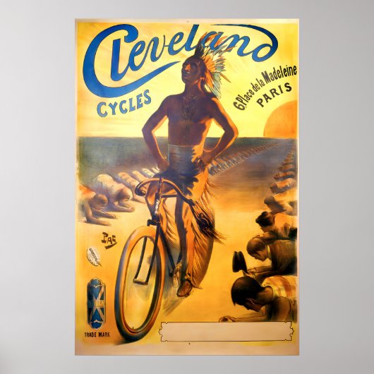 Cycles Cleveland ヴィンテージポスター ポスター (正面)