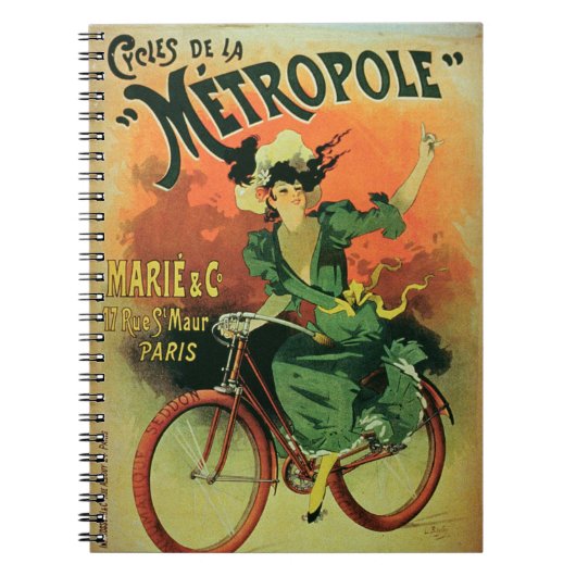 「Cycles de La Metropole」、Marie及びCo. (色のlith ノートブック (正面)