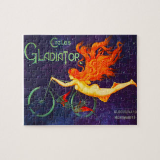 Cycles Gladiator ビンテージ フランス 自転車広告ポスター ジグソーパズル